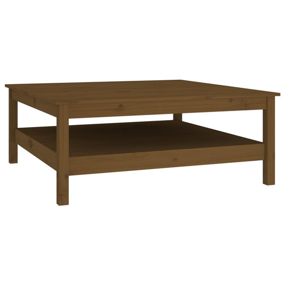 vidaXL Coffee Table Honey Brown 100x100x40 cm Solid Wood Pine