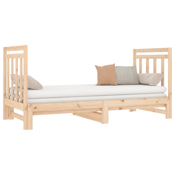 vidaXL Pull-out Day Bed 2x(90x190) cm Solid Wood Pine