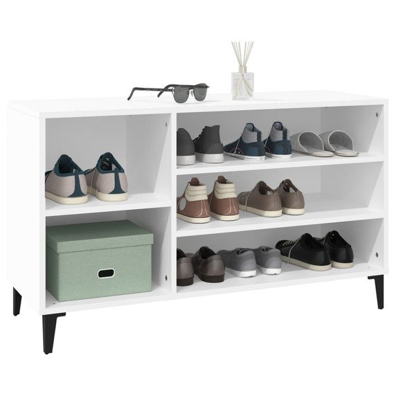 vidaXL Shoe Cabinet White 102x36x60 cm Engineered Wood