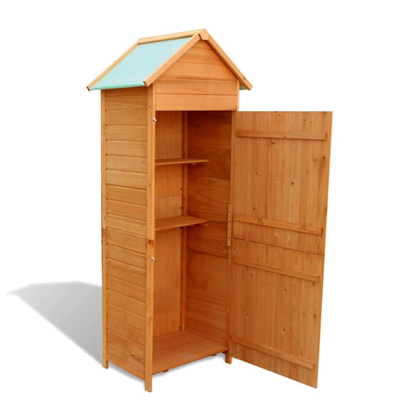 Garden Storage Cabinet Brown 79x49x190 cm