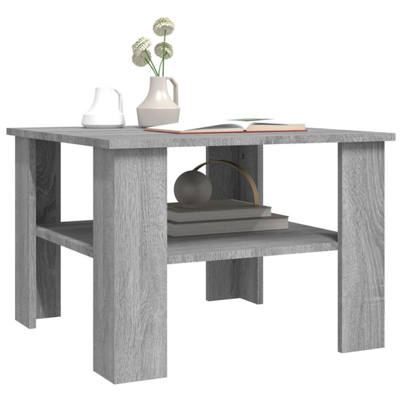 vidaXL Coffee Table Grey Sonoma 60x60x42 cm Engineered Wood