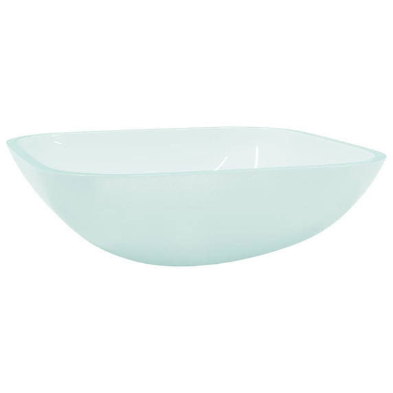 vidaXL Basin Glass 42x42x14 cm Frosted