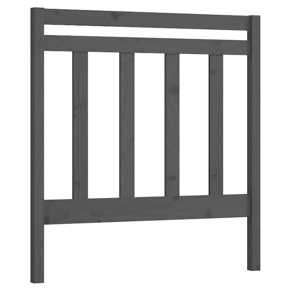 vidaXL Bed Headboard Grey 95x4x100 cm Solid Wood Pine