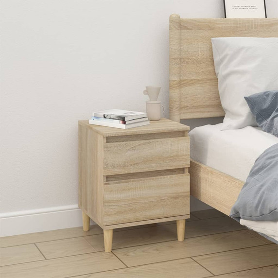 vidaXL Bedside Cabinets 2 pcs Sonoma Oak 40x35x50 cm