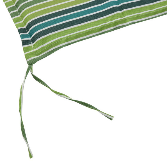 2 PCS Patio Bench Swing Chairs Garden Chairs 2 Seat Cushion Mat Strips Green