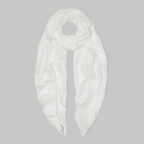 Linen Silk Scarf with Textured Finish