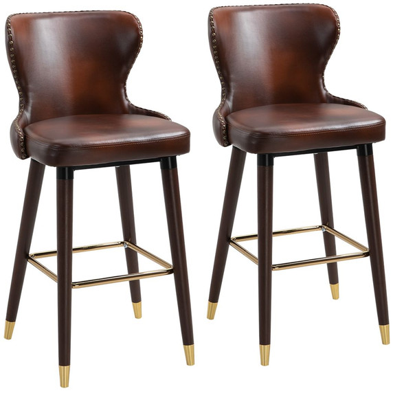 2 Pieces Home Luxury Bar Chair Stool