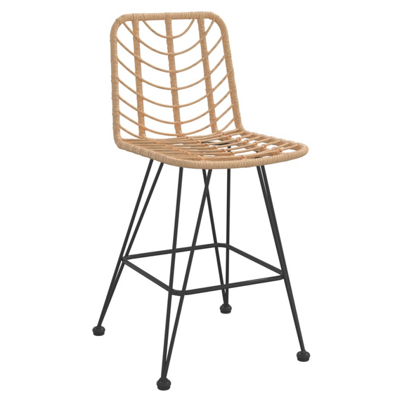 Bar Stools 2 pcs 45x56x103.5 cm PE Rattan and Steel