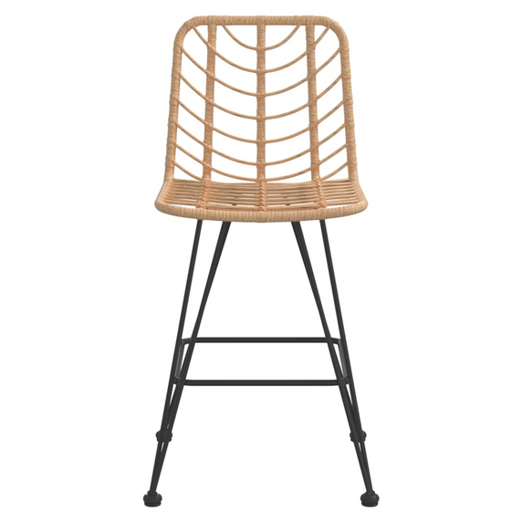 Bar Stools 2 pcs 45x56x103.5 cm PE Rattan and Steel