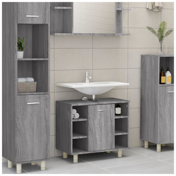 Bathroom Cabinet Grey Sonoma