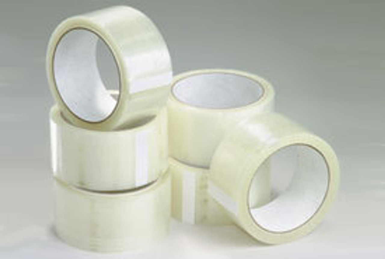 2 Clear Duct Tape Rolls 1.89 inch x 27 yds Sealing Boxes Transparent Water Resistant, White