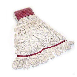 Large White Blended Looped Mop Wide Band - MB4924W Large White Blended Looped Mop Wide Band - MB4924W
