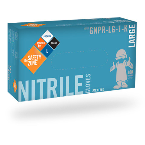 Powder Free Black 5 mil Nitrile Gloves