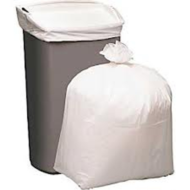 24" x 32" 12-16 Gallon .5 Mil White Low Density Can Liner - #CR2431W