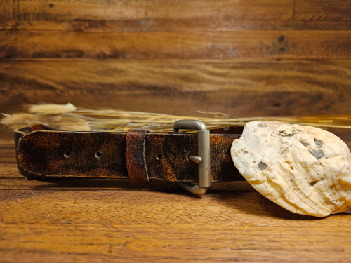 Distressed Patch Leather Belt Distressed Patch Leather Belt