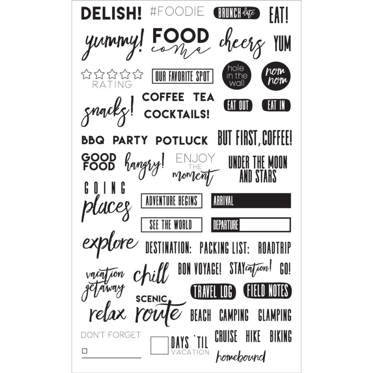 My Prima Planner Clear Stamps - Frank Garcia Food & Travel