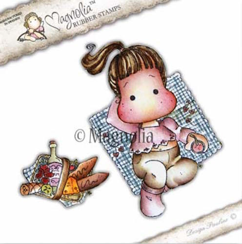Magnolia Stamps - Recipe Card - Picnic Tilda With Basket - The Rubber Buggy