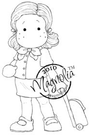 Magnolia Stamps - Flight Attendant Tilda Rubber Stamp - The Rubber Buggy