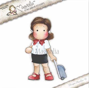 Magnolia Stamps - Flight Attendant Tilda Rubber Stamp - The Rubber Buggy
