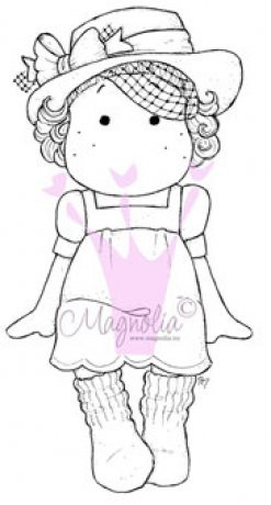 Magnolia Mini Stamps TILDA WITH HAT SITTING - The Rubber Buggy