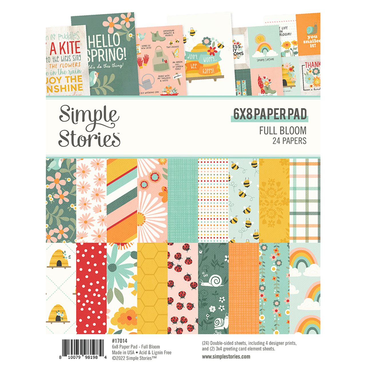 Simple Stories - Full Bloom 6X8 Pad (SS-17014) - The Rubber Buggy