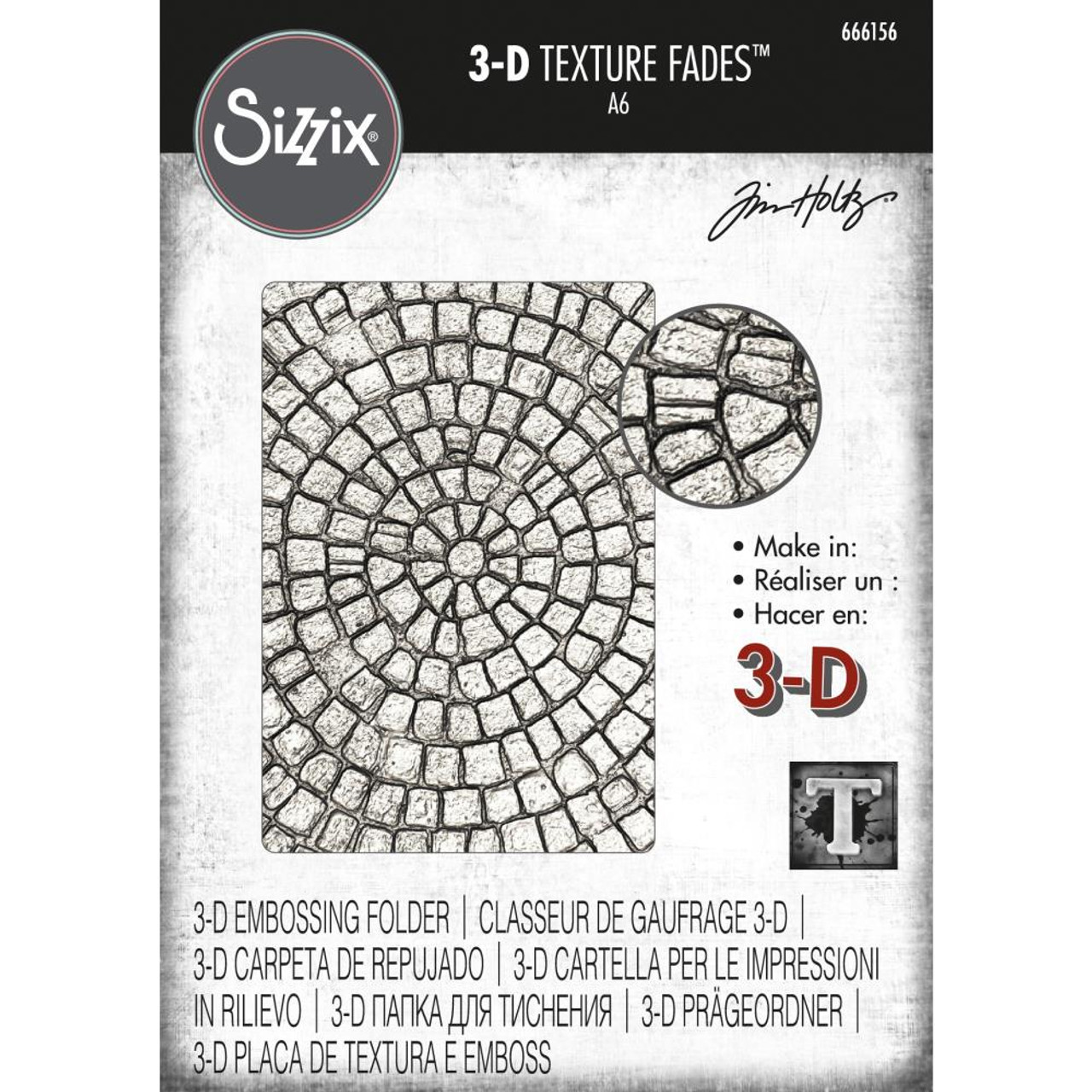 Doily Sizzix 3D Texture Fades Embossing Folder by Tim Holtz 