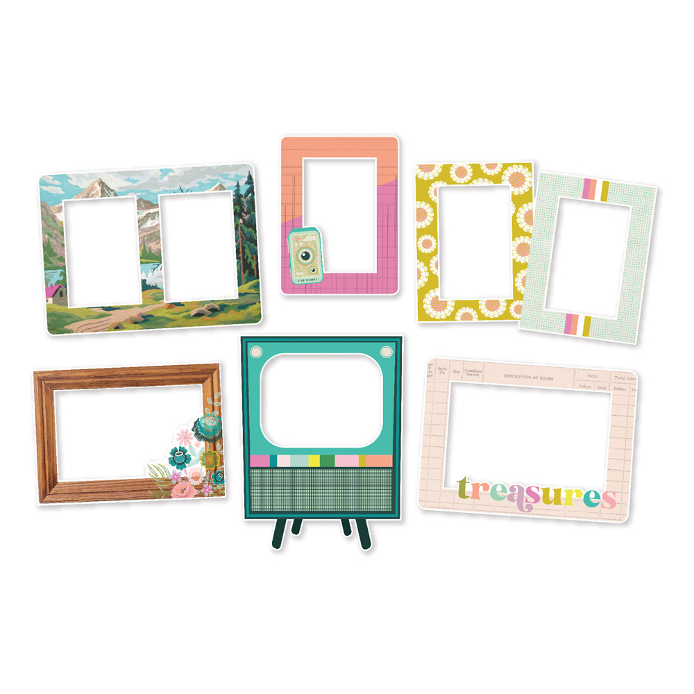 Simple Stories Flea Market Chipboard Frames (SS19621) The Rubber Buggy