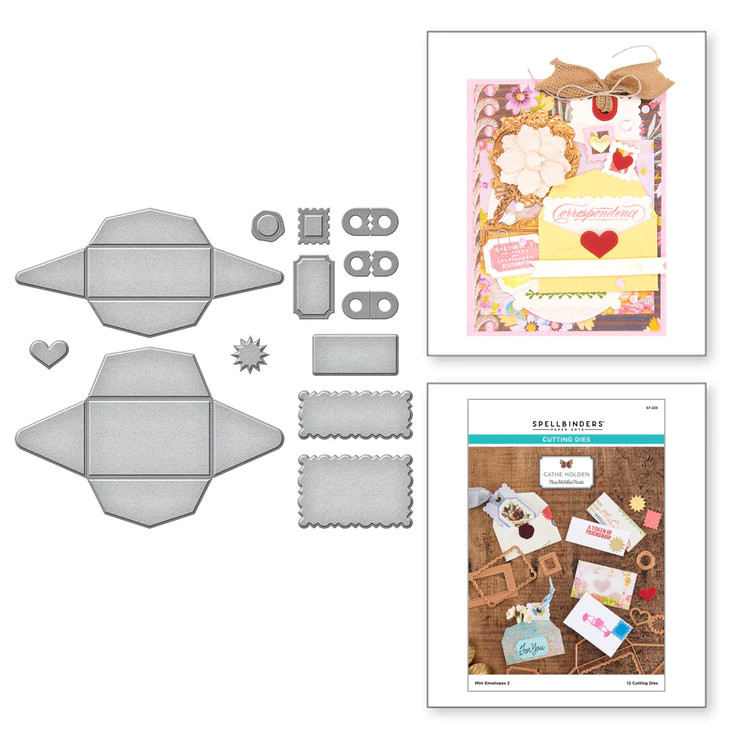 Spellbinders Mini Spellbinders- Mini Envelopes 2 Etched Dies - Flea Market Finds Collection