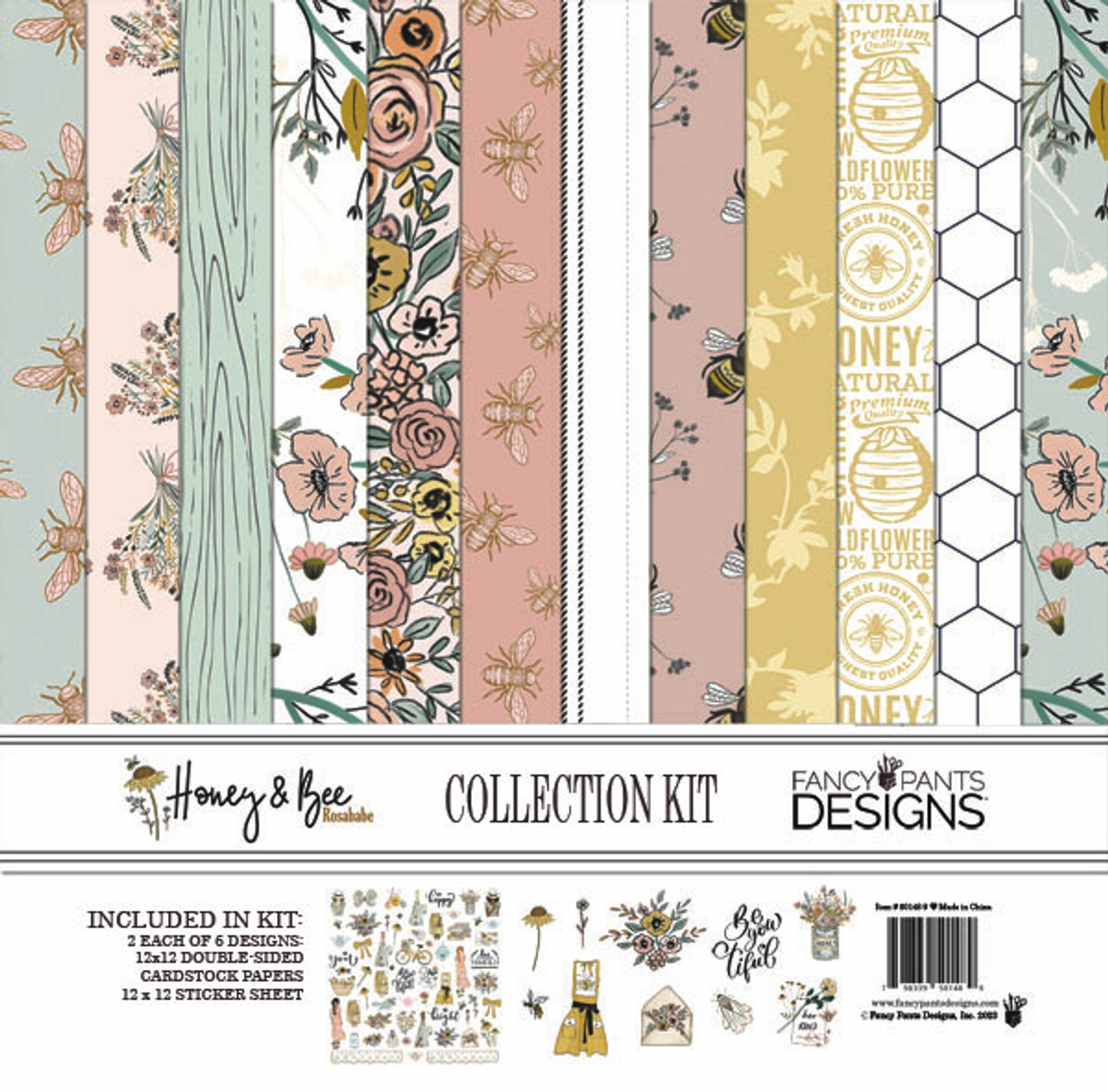 Fancy Pants Designs - Honey & Bee 12x12 Double-Sided Cardstock -  798339501380