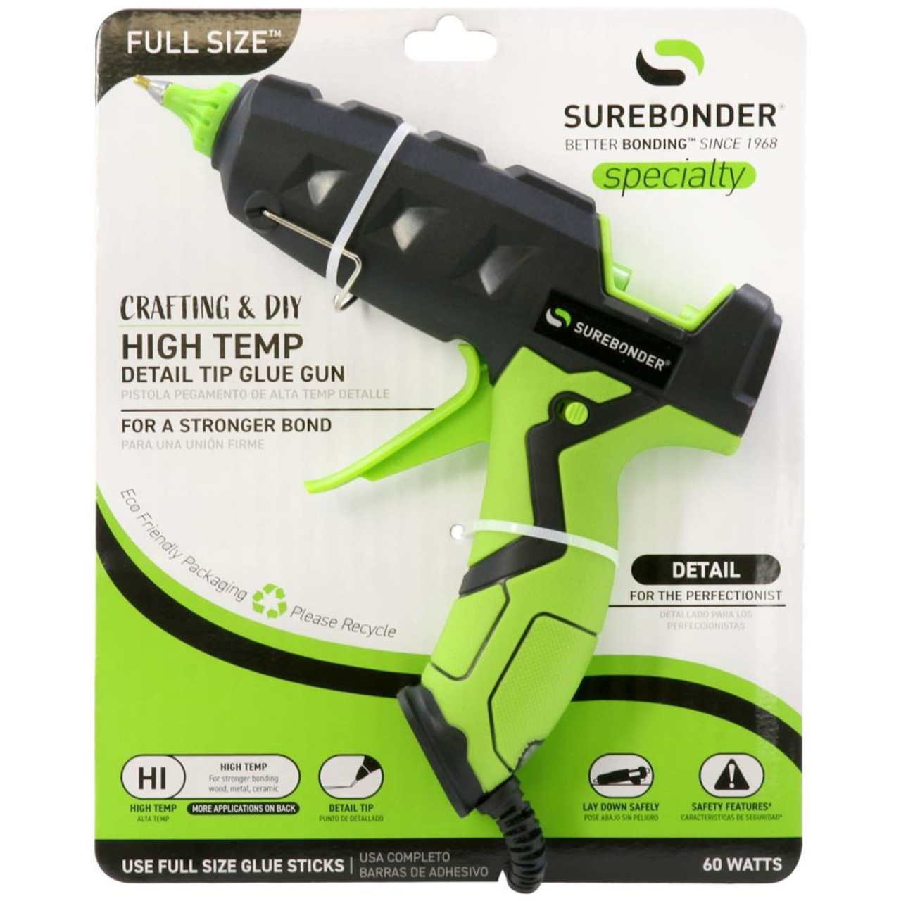 Hot Glue Gun Standard Size 60 Watt High Temp Detail Tip Glue Gun by