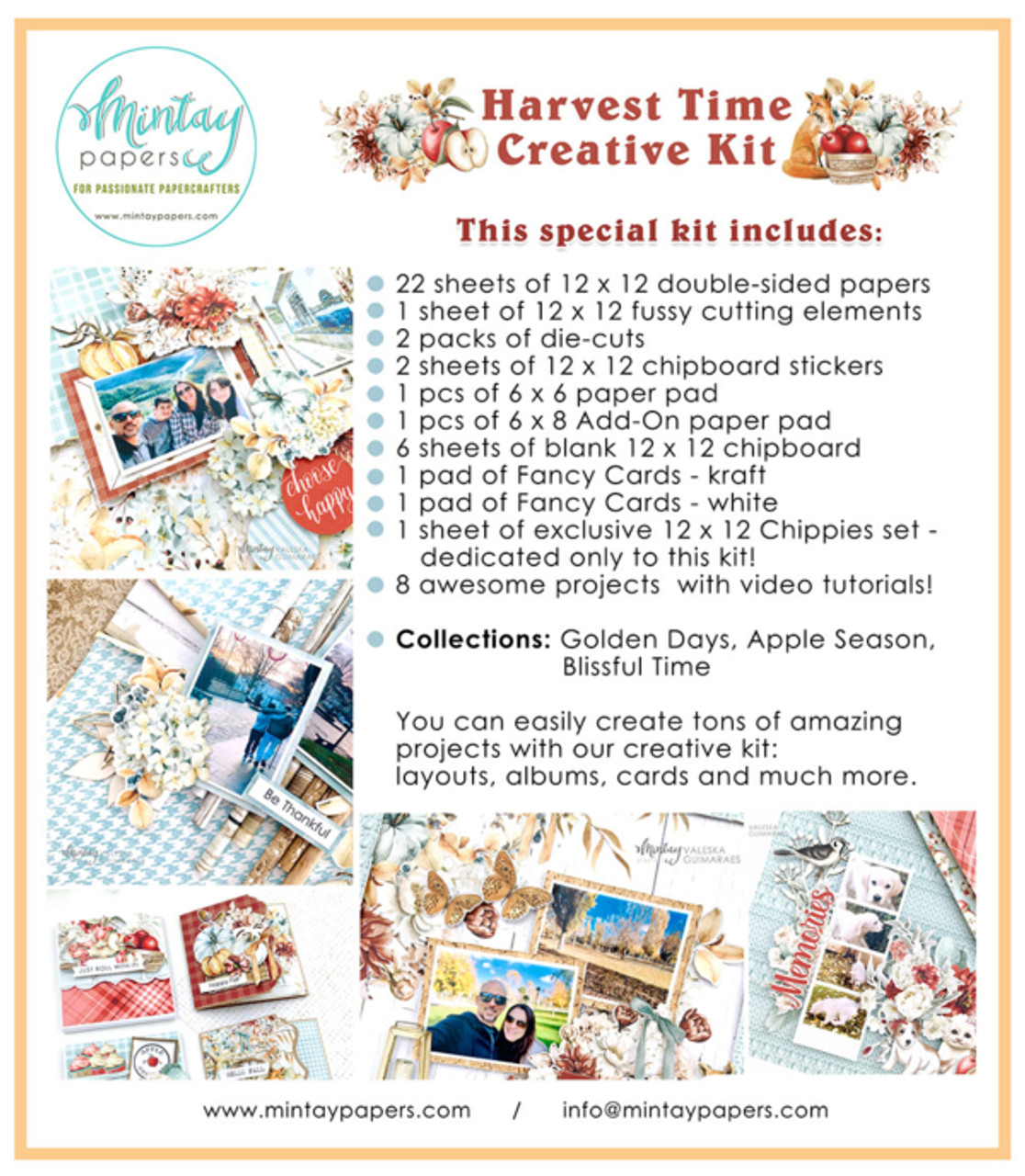 Mintay Papers - Harvest Time - Creative Kit (MT-KIT-03) The Rubber