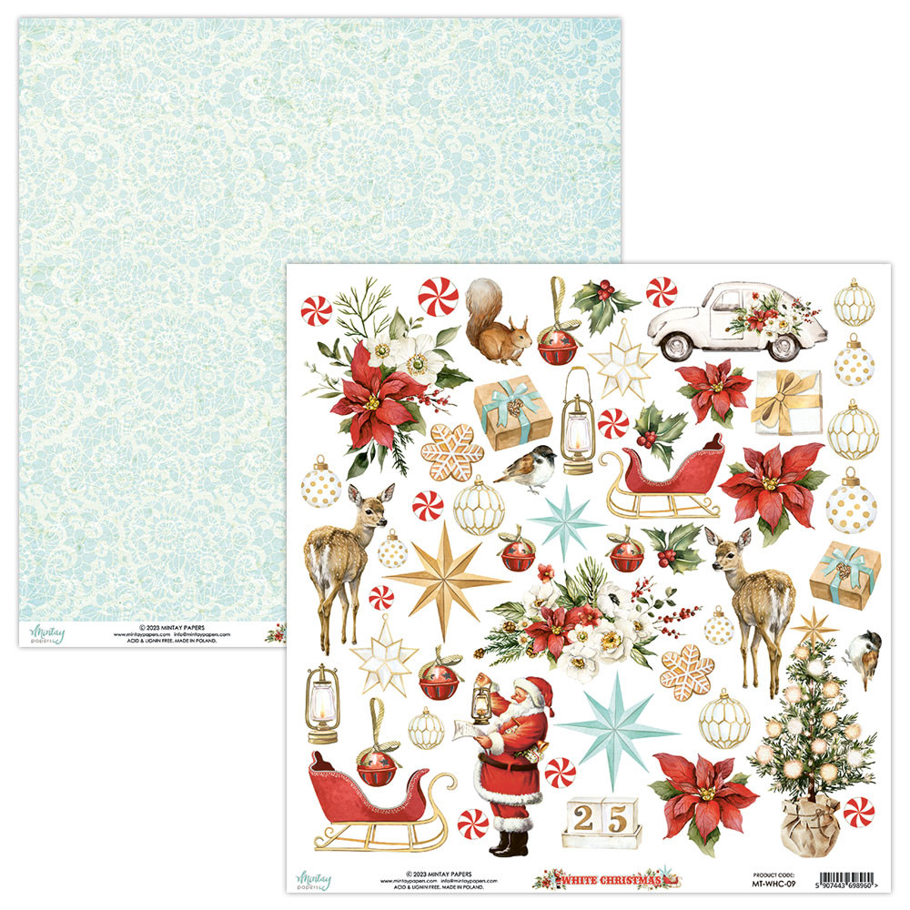 Mintay Papers - White Christmas - 12 x 12 sheet - 09 (MT-WHC-09