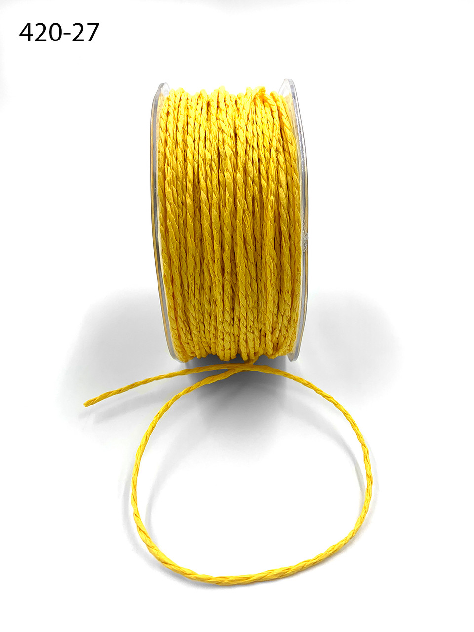 May Arts 2 Millimeter Twisted Paper Cord String Ribbon - Yellow