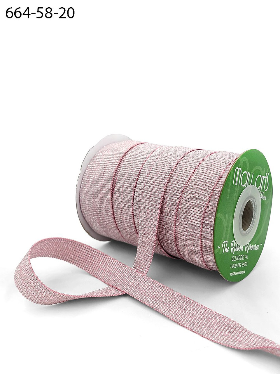 Grosgrain Ribbon Pink Ribbon Roll, 5/8inch, 5 yards, 1 roll