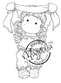 Magnolia Stamps - Tila with Christmas Ribbon - The Rubber Buggy