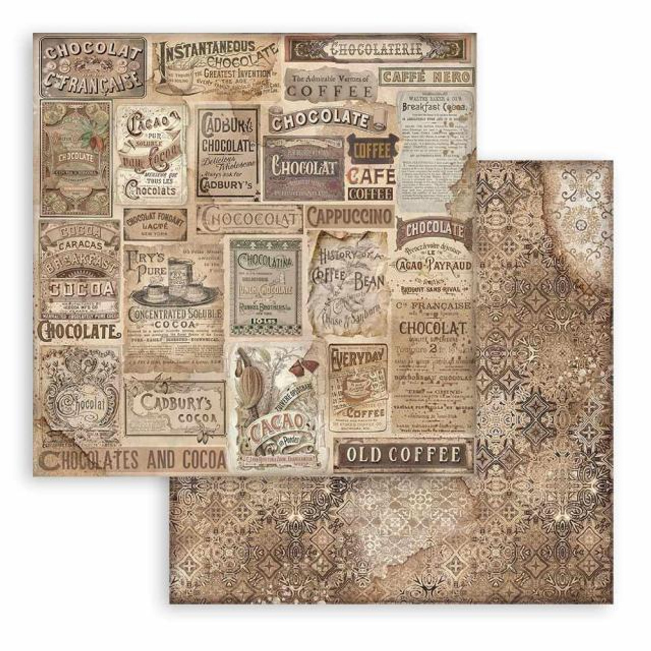 Stamperia Coffee & Chocolate 6 x 12 Collectables Pad