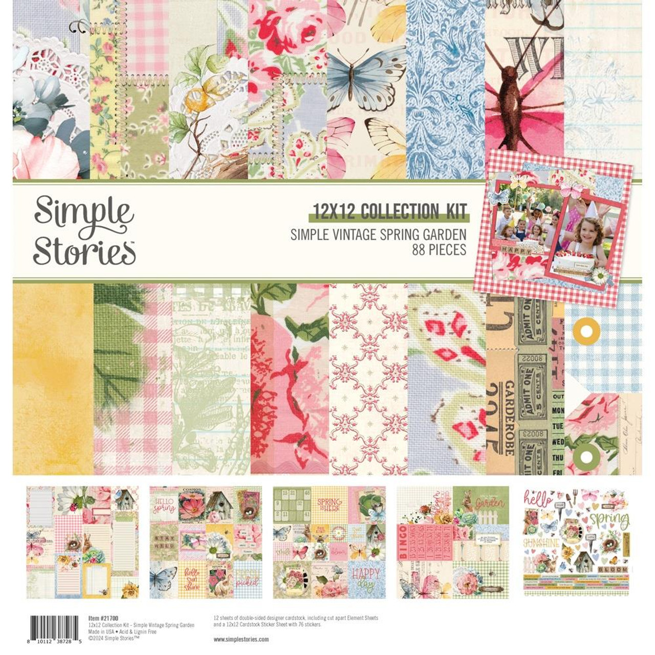 REDUCED Mintay - Botany - 12x12 Chipboard Sticker Sheet