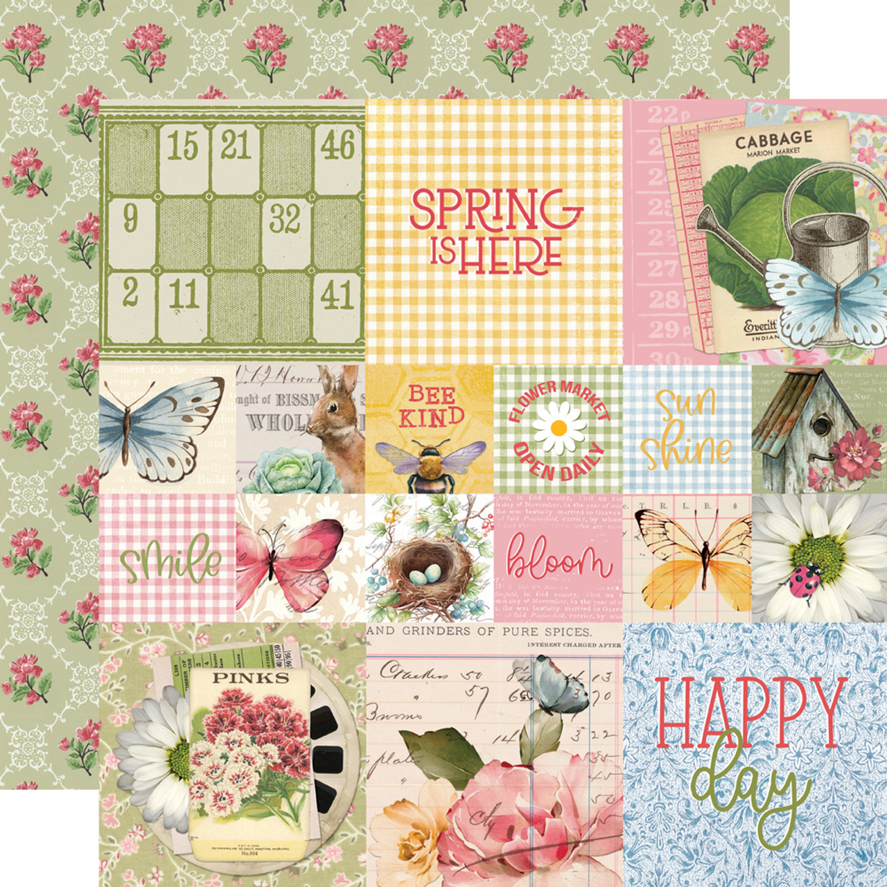 Simple Stories Springtime WELCOME SPRING 12x12 Scrapbook Paper –  Scrapbooksrus