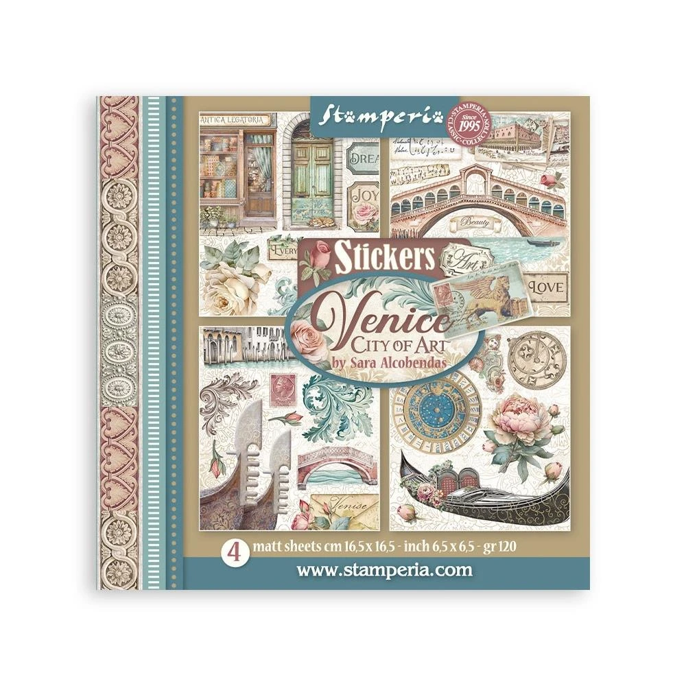 Stamperia - Transferibles Para Scrapbook, Álbumes Y Manualidades - Temática Venecia, Fácil De Usar En Papel Y Otras Superficies