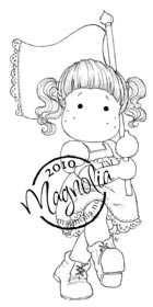 Magnolia Stamps - Tilda with Laced Flag - The Rubber Buggy
