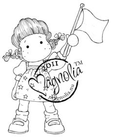 Magnolia Stamps - Sweet Rainbow - Tilda With Star Dress - The Rubber Buggy