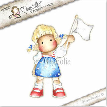 Magnolia Stamps - Sweet Rainbow - Tilda With Star Dress - The Rubber Buggy