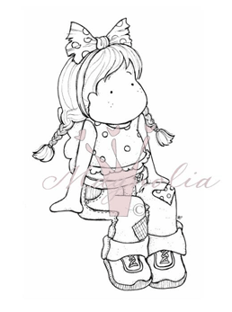Magnolia SITTING SUMMER TILDA Rubber Stamp - The Rubber Buggy