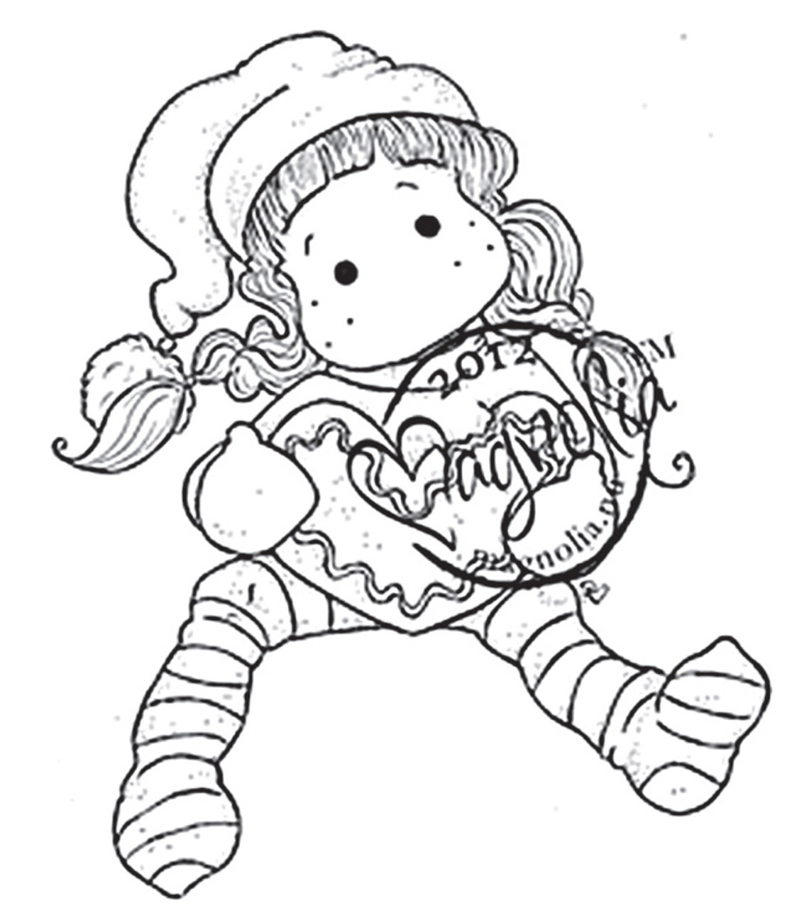 Magnolia Rubber Stamp CRUNCHING TILDA - The Rubber Buggy