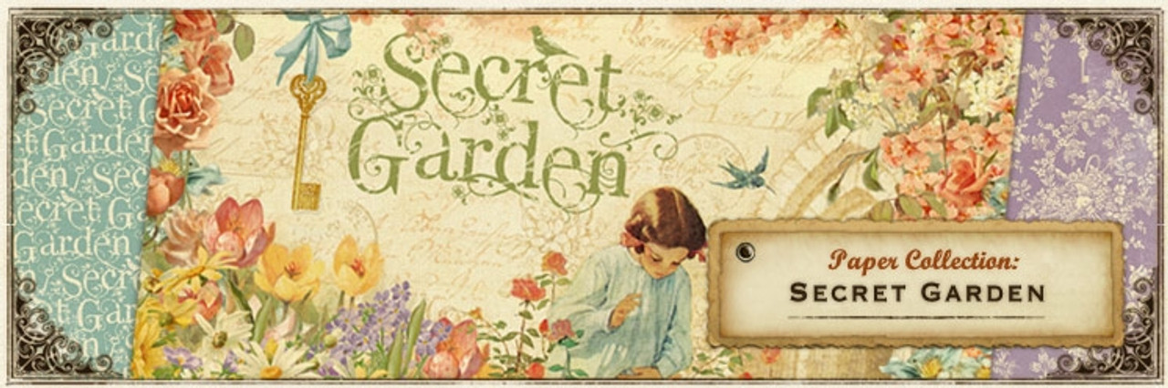 Сад бумага. Graphic 45 Secret Garden collection. Secret Garden баннер. The Secret Garden scrapbooking.