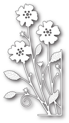 Memory Box Die - Large Antilles Floral Right Corner- Craft Die (MB-99690)