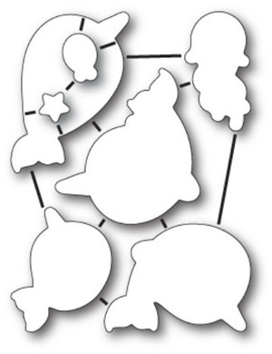 Poppystamps Craft Die - I'm a Narwhal Die Set Poppystamps Craft Die - I'm a Narwhal Die Set