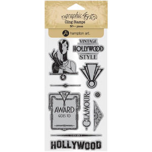 Graphic 45 - Vintage Hollywood - Cling Stamp Set 2 (ICO379) Graphic 45 - Vintage Hollywood - Cling Stamp Set 2 (ICO379)