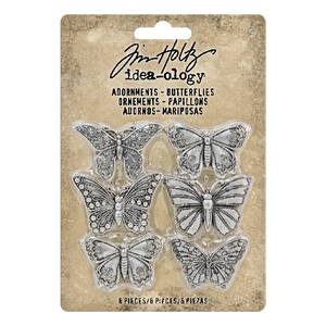 Tim Holtz Idea-Ology Metal Adornments Butterflies
