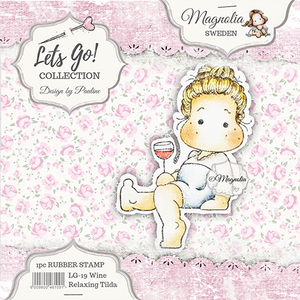Magnolia Stamps Let's Go Collection Wine Relaxing Tilda